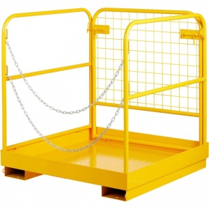 Platforma de siguranta pentru stivuitor, Vivatechnix max 544.3 kg, Pliabila, Otel, Inaltime 94 cm, baza 91.44 x 91.44 cm - Img 1