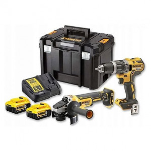 Set 2 masini DeWalt DCK2020P2T, cu 2 acumulatori XR 18V / 5.0Ah si incarcator in cutie TSTAK VI - Img 4