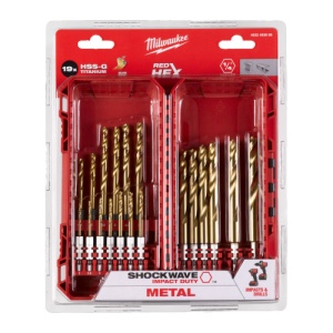 Set de 19 burghie HSS-G TIN RED HEX, MILWAUKEE® - Img 2