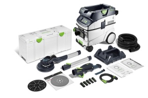 Set de şlefuitor cu gât lung şi aspirator PLANEX LHS 2 225 EQI/CTM 36-Set, Festool - Img 1