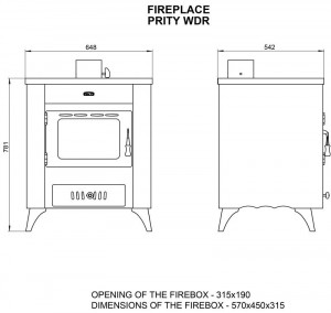 Soba de incalzire PRITY WD R, 15 Kw - Img 2