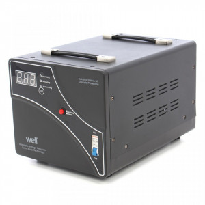 STABILIZATOR AUTOMAT DE TENSIUNE CU SERVO MOTOR 3000VA, WELL - Img 1