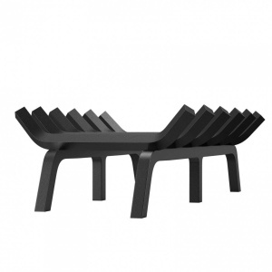 Suport de lemne pentru semineu sau vatra de foc, Vivatechnix 686 x 340 mm, Otel, teava 3/4 inch - Img 4