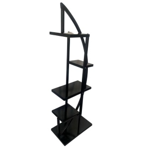 Suport pentru flori Vivatechnix VMD-1071 Arcade, Negru, 50x30x150 cm, 4 polite, demontabil - Img 2