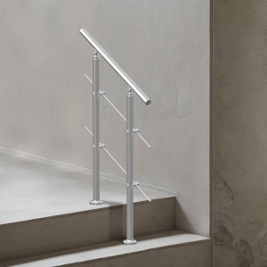 Balustrada inox, 1-2 trepte Vivatechnix, 800 x 104 x 1060 mm, Unghi reglabil 0° - 45°, accesorii prindere - Img 4