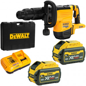 Ciocan demolator cu acumulator 54 V, 19,4 J, 10 kg, Fara perii, 2 x 9 Ah acumulatori + incarcator, In valiza, DeWalt - Img 1