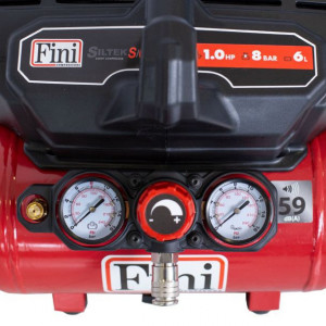Compresor de aer ultra silentios, fara ulei, Fini SILTEK S/6, 6 l, 750 W, 8 bar, 105 l/min - Img 3