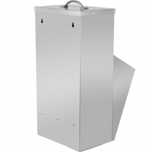 Hranitoare pentru pasari, Otel galvanizat, 33x21x48 cm, Capacitate 11.3 kg, 4 x alimentatoare apa - Img 3