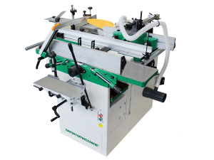 Mașină combinată pentru lemn Voyager Super de Damatomacchine , 7 procese, echipată cu 3 motoare independente și căruciorul supradimensionat cu alunecare mare - Img 3