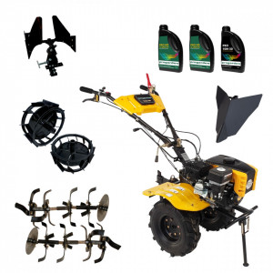 Pachet motocultor Campo 803, benzina, 7.5CP, 2+1 trepte, 2+1+1 freze, plug bilonat, accesorii PR2, ulei motor si transmisie incluse - Img 3