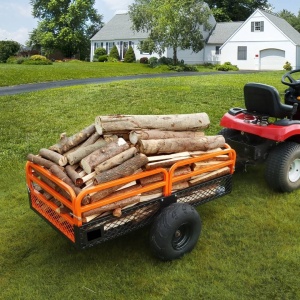 Remorca basculabila Vivatechnix Premium Garden, Capacitate 680 Kg, 200 x 66 x 76 cm, Otel, compatibila cu tractorase de gazon, ATV-uri - Img 4
