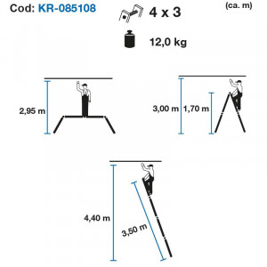 SCARA KRAUSSE CORDA UNIVERSALA ARTICULATA CU PLATFORMA KRAUSSE 4X3 TREPTE,KR-085214 - Img 1