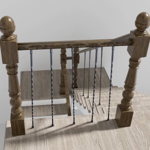 Set 10 stalpi balustrada, Vivatechnix 13 x 13 x 1122mm, Negru mat, accesorii prindere - Img 4