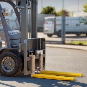 Set 2 extensii pentru furci stivuitor, Lungime totala 243 cm, Latime interioara 11.5 cm, Capacitate 2 Tone - Img 4
