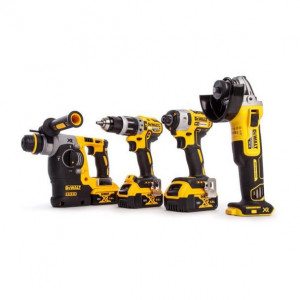 Set 4 masini DeWalt DCK422P3, cu 3 acumulatori XR 18V / 5.0Ah si incarcator in valize Tough System - Img 2