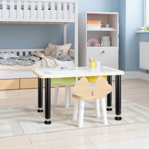 Set 4 picioare de masa reglabile, Vivatechnix Otel, inaltime 406.4 mm, capacitate max 544 kg, Negru mat - Img 4