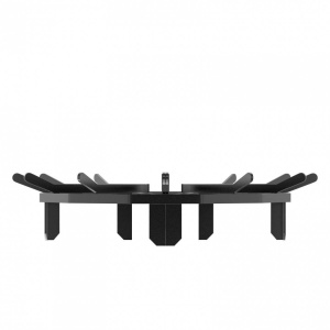Suport de lemne pentru semineu sau vatra de foc, Vivatechnix diametru 638 mm, Otel, Negru - Img 3