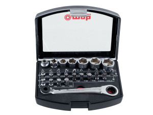 Trusa 31 bituri, capete si accesorii 1/4” BOX31 125×90×30 - Img 2