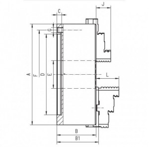 Universal pentru strung cu 3 bacuri reversibile TIP 3505, 400 mm, Bison - Img 2