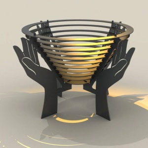 Vatra metalica de foc Krodesign KRO-1070, diametru 600 mm, grosime 4 mm, pentru exterior - Img 2