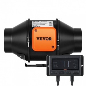 Ventilator evacuare aer pentru tubulatura Vevor Controller 21 W, debit 348 m3/h, IP 44, diametru 100 mm, 29 dB - Img 2