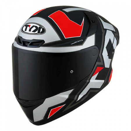 CASCA KYT TT-COURSE ELECTRON ROSU+GRI MAT