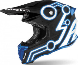 CASCA AIROH TWIST NEON ALBASTRU