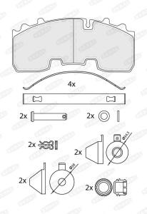set placute frana,frana disc BERAL 17 03 024 0 104