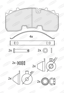 set placute frana,frana disc BERAL 17 03 024 0 104