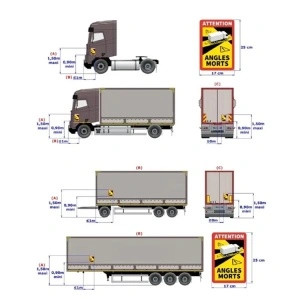 Autocolant camion, unghi mort pentru Franta - Img 5