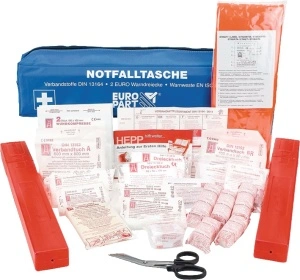 Geanta de prim ajutor "Crash Bag" Combi, cu 2 triunghiuri + vesta+trusa prim ajutor, ADR
