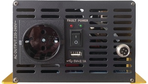 Invertor profesional 12-230V/ 1000W sinusoida pura cu telecomanda si 4m de cablu - Img 3
