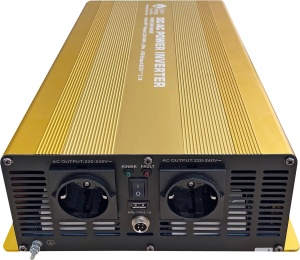 Invertor profesional 24-230V/ 3000W sinusoida pura cu telecomanda si 4m de cablu - Img 3