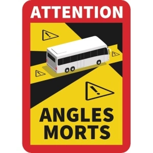 Autocolant autobuz, autocar, autorulota, unghi mort pentru Franta