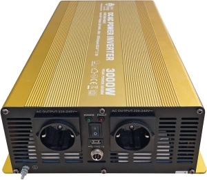 Invertor profesional 24-230V/ 3000W sinusoida pura cu telecomanda si 4m de cablu - Img 4