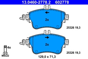 set placute frana,frana disc ATE 13.0460-2778.2 - Img 3
