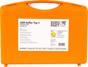 Trusa ADR Tip 3 Continut: masca, filtru masca, ochelari protectie, flacon ptr. clatirea ochilor, manusi PVC, echipament protectie lejer, protectie…