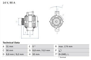 Generator / Alternator BOSCH 1100277287