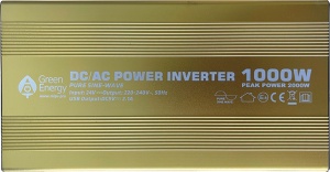 Invertor profesional 24-230V/ 1000W sinusoida pura cu telecomanda si 4m de cablu