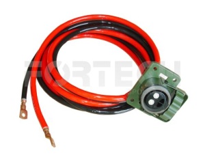 Cablu electric pornire sau alimentare 2x35mm˛ (rosu/negru) cu priza NATO, VG 96917, lungime 3,5 m