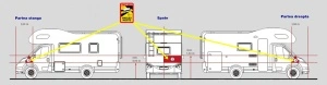 Autocolant autobuz, autocar, autorulota, unghi mort pentru Franta - Img 4
