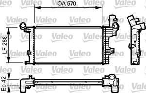 Radiator, racire motor VALEO 1100128955