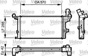 Radiator, racire motor VALEO 1100128955