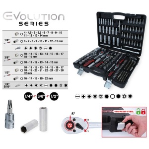 Set chei tubulare KS TOOLS 195 de piese - Img 2