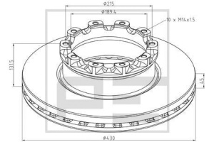 Disc frana 430mm pt. 4 079 0017 51 SAF GEN 06 - Img 3
