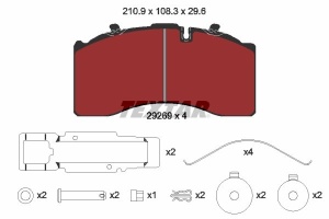 set placute frana,frana disc TEXTAR 2926901 - Img 3