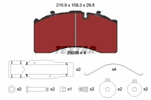 set placute frana,frana disc TEXTAR 2926901 - Img 3