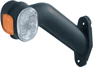 Lampa corn alb-rosu stanga