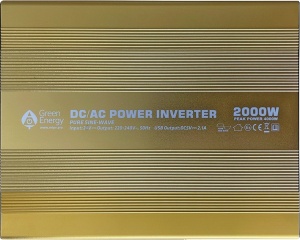 Invertor profesional 24-230V/ 2000W sinusoida pura cu telecomanda si 4m de cablu