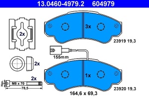 set placute frana,frana disc ATE 1100281270 - Img 4